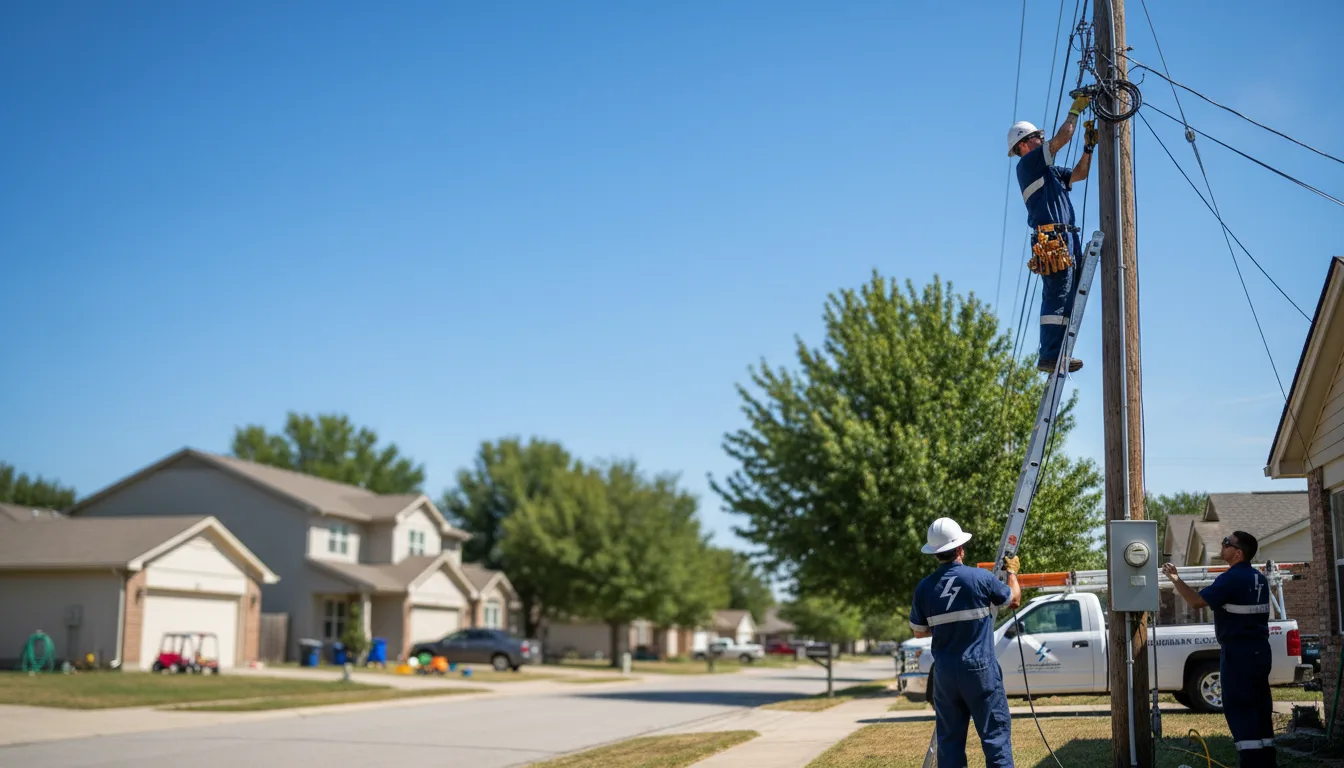 Residential electrician providing installation services in Marietta, OK